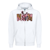 White cheer mom Zipper Hoodie - Jasminsmagicworld