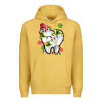 Antique Gold Christmas Teeth Dentist Premium Hoodie - MaliasSmallBusiness