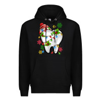 Black Christmas Teeth Dentist Premium Hoodie - MaliasSmallBusiness