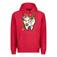 Cardinal Christmas Teeth Dentist Premium Hoodie - MaliasSmallBusiness