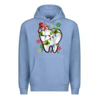Colony Blue Christmas Teeth Dentist Premium Hoodie - MaliasSmallBusiness