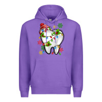 Purple Christmas Teeth Dentist Premium Hoodie - MaliasSmallBusiness