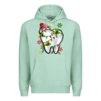 Seafoam Christmas Teeth Dentist Premium Hoodie - MaliasSmallBusiness