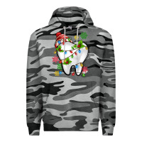 Slate Camo Christmas Teeth Dentist Premium Hoodie - MaliasSmallBusiness