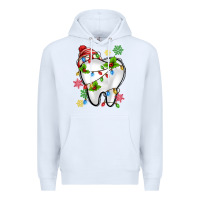 White Christmas Teeth Dentist Premium Hoodie - MaliasSmallBusiness