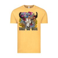 Vintage Mustard do not harm take no bull cow skull Vintage Tee - Zillion Design Studio