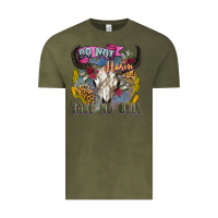 Do Not Harm Take No Bull Cow Skull Vintage Tee | Teevron