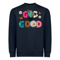 Navy god is good Heavyweight Sweatshirt - texasbilliewilder