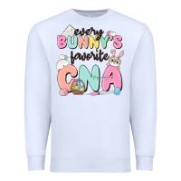 White every bunnys favorite cna Premium Sweatshirt - MaliasSmallBusiness