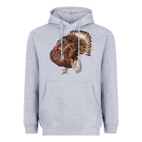 Heather Grey Bourbon Red Turkey Heavyweight Hoodie - LillyAllenDesigns
