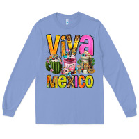Colony Blue viva mexico mexican coffee cups Long Sleeve Tee - FaDigitalArtStudio