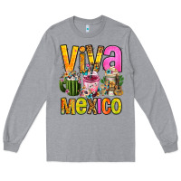 Heather Grey viva mexico mexican coffee cups Long Sleeve Tee - FaDigitalArtStudio