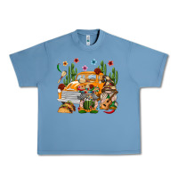 Pebble Blue Mexican Gnome Truck Urban Heavy Tee - texasbilliewilder