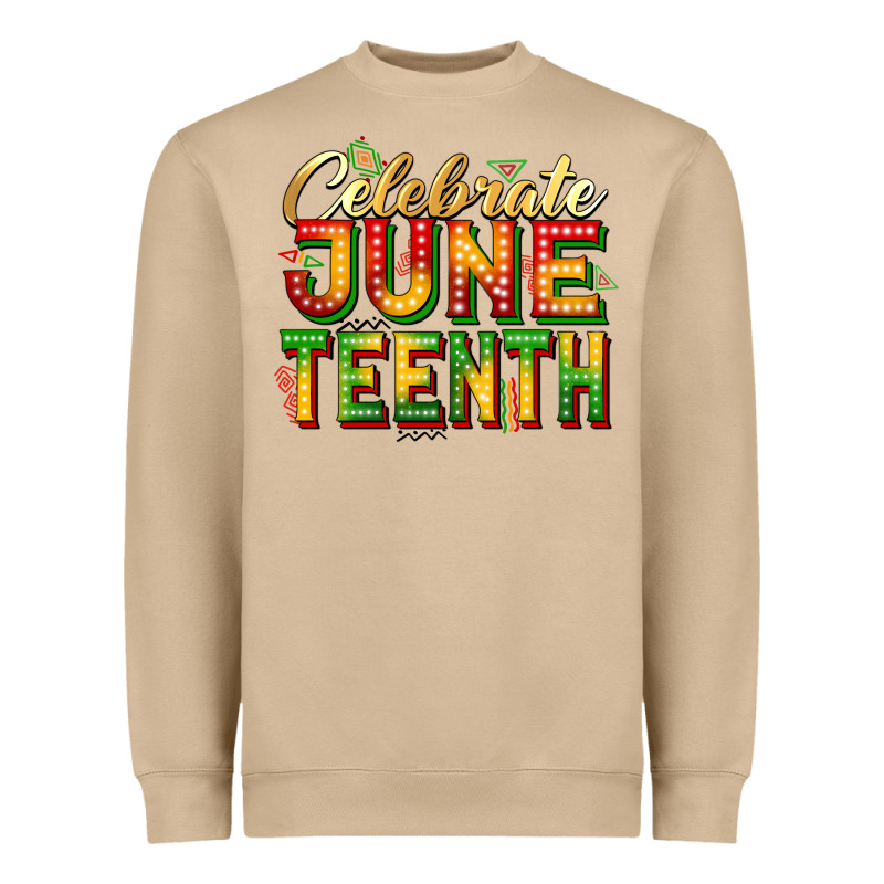 Celebrate Juneteenth Heavyweight Sweatshirt by Zillion Design Studio | Teevron