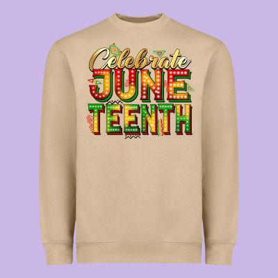 Celebrate Juneteenth Heavyweight Sweatshirt Designed By Zillion Design Studio