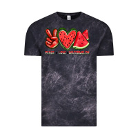 Cloud Black peace love watermelon Vintage Tee - texasbilliewilder