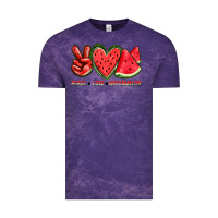 Cloud Purple peace love watermelon Vintage Tee - texasbilliewilder