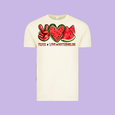 Peace Love Watermelon Vintage Tee Designed By Texasbilliewilder