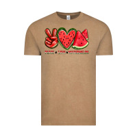Vintage Coffee peace love watermelon Vintage Tee - texasbilliewilder