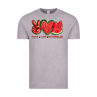 Vintage Zinc peace love watermelon Vintage Tee - texasbilliewilder