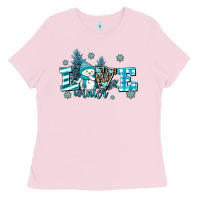 Bubblegum Pink love winter Ladies Tee - AdoDesignShop