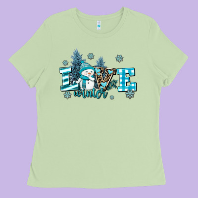 Love Winter Ladies Tee Designed By Adodesignshop