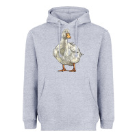 Heather Grey american pekin duck Heavyweight Hoodie - LillyAllenDesigns