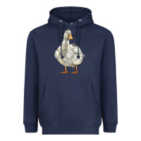 Navy american pekin duck Heavyweight Hoodie - LillyAllenDesigns