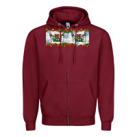 Burgundy oh deer christmas Zipper Hoodie - Artiststas