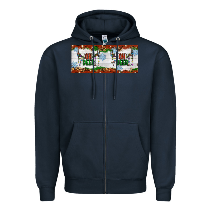 Oh Deer Christmas Zipper Hoodie by Artiststas | Teevron