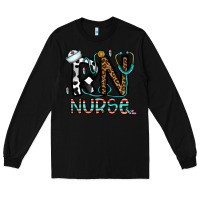 Black rn nurse Long Sleeve Tee - CowhideDigitalArt