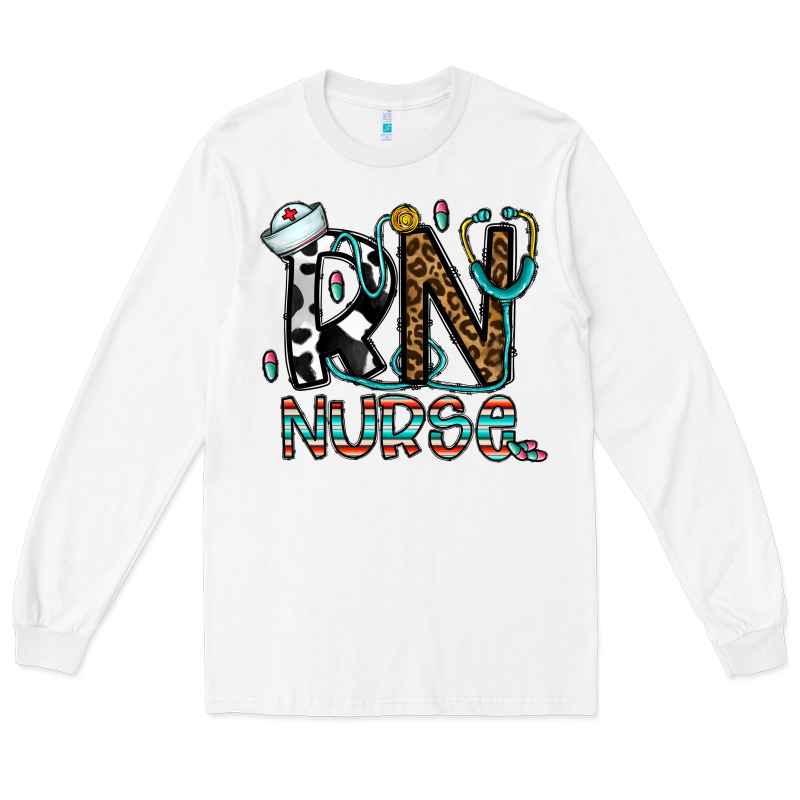Rn Nurse Long Sleeve Tee by CowhideDigitalArt | Teevron