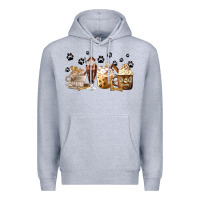 Heather Grey Dog Mom Coffee Lover Coffee Cups Premium Hoodie - MaliasSmallBusiness