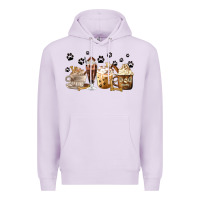 Lilac Dog Mom Coffee Lover Coffee Cups Premium Hoodie - MaliasSmallBusiness