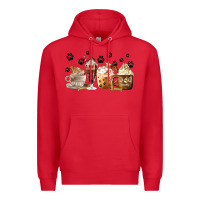 Red Dog Mom Coffee Lover Coffee Cups Premium Hoodie - MaliasSmallBusiness
