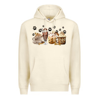Sandshell Dog Mom Coffee Lover Coffee Cups Premium Hoodie - MaliasSmallBusiness
