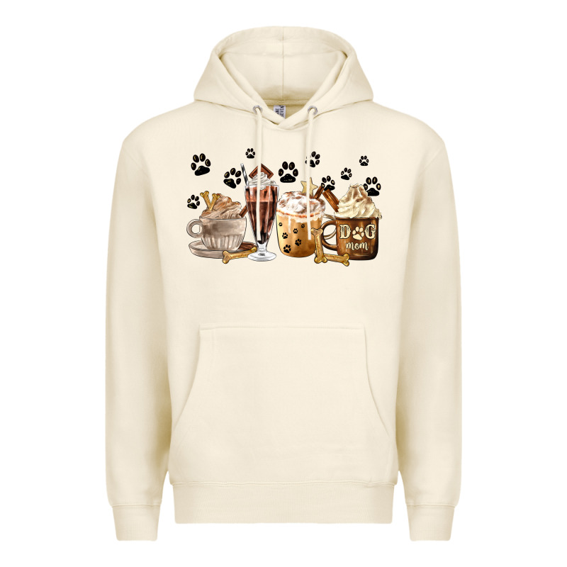 Dog Mom Coffee Lover Coffee Cups Premium Hoodie by MaliasSmallBusiness | Teevron