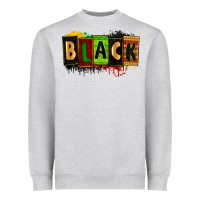 Heather Grey black Heavyweight Sweatshirt - Zillion Design Studio