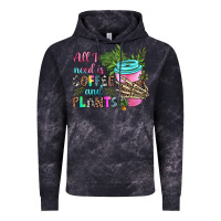 Cloud Black all i need is coffee and plants Vintage Hoodie - texasbilliewilder