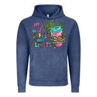Vintage Denim all i need is coffee and plants Vintage Hoodie - texasbilliewilder