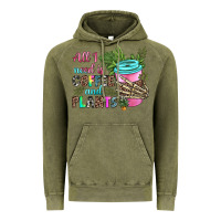Vintage Olive all i need is coffee and plants Vintage Hoodie - texasbilliewilder