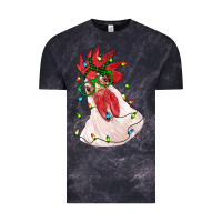 Cloud Black christmas rooster with lights Vintage Tee - RanaPortraitStore