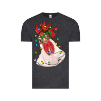 Vintage Black christmas rooster with lights Vintage Tee - RanaPortraitStore