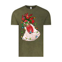 Christmas Rooster With Lights Vintage Tee | Teevron