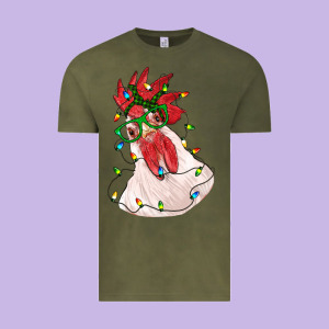 Christmas Rooster With Lights Vintage Tee Designed By Ranaportraitstore