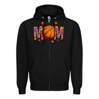 Black basketball mom Zipper Hoodie - Jasminsmagicworld