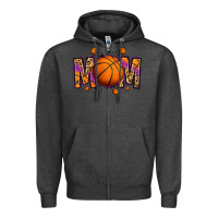 Charcoal Heather basketball mom Zipper Hoodie - Jasminsmagicworld