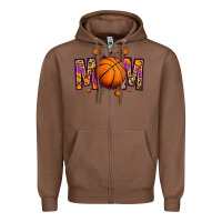 Chestnut basketball mom Zipper Hoodie - Jasminsmagicworld