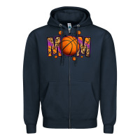 Navy basketball mom Zipper Hoodie - Jasminsmagicworld