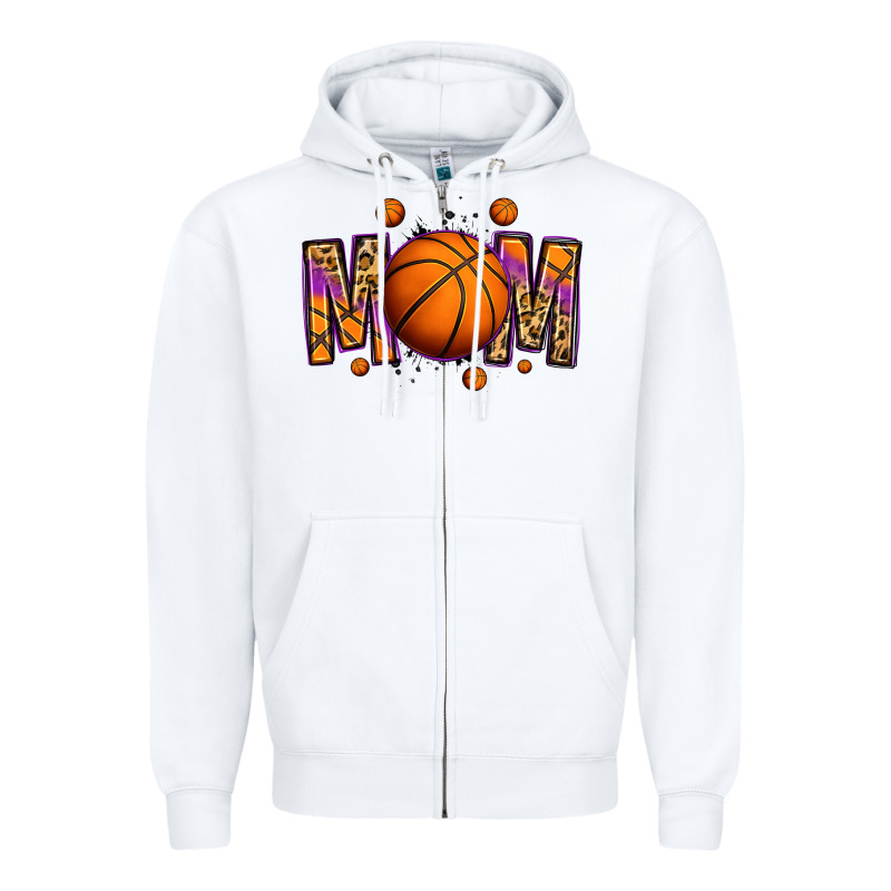 Basketball Mom Zipper Hoodie by Jasminsmagicworld | Teevron